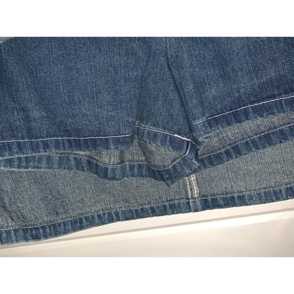 VTG Carolina Blues Sz 8 Denim Skort Skirt 90’s Y2K Bareback Zip Fly Cotton EUC - Picture 3 of 8
